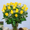 Yellow Roses & Gypsophila